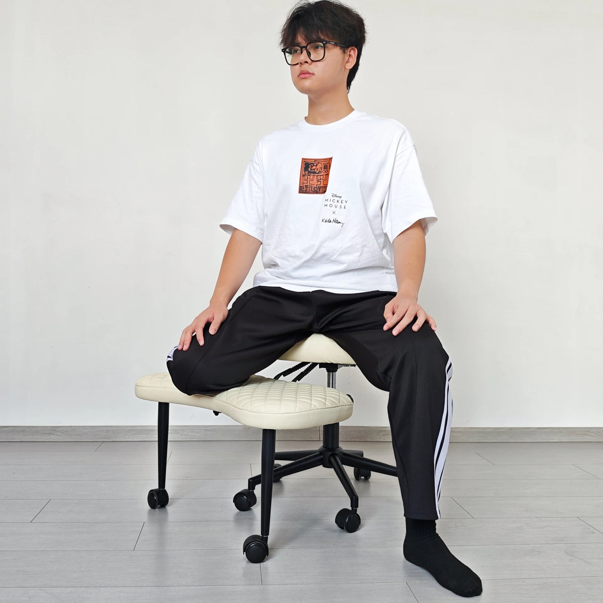Cross Legged Chair - Meditation Chair With Wheels  ADHD Chair Height Adjustable Seat  Adjustable Footstool