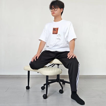 Cross Legged Chair - Meditation Chair With Wheels  ADHD Chair Height Adjustable Seat  Adjustable Footstool