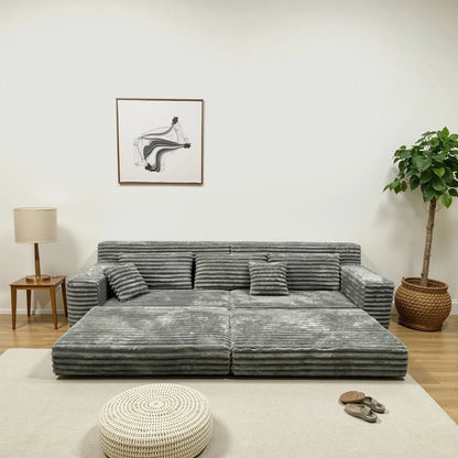 Living Room Compressed Sofa Bedroom Straight Row Cloth Modern Folding Sofa Sponge Bed Multifunctional Lazy Lounges Furniture