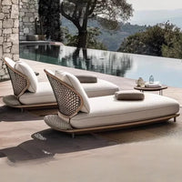 Cross-border hotel outdoor lounge chair beach chair sales department courtyard garden designer landscape sofa bed outdoor