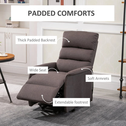 power lift chair recliner with remote for elderly heavy duty 264lb capacity infinite position up to 140 degree recline linen