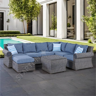 High Quality Furniture Rattan Wicker Outdoor Outdoor Furniture Garden Sectional Sofa  Outdoor Furniture