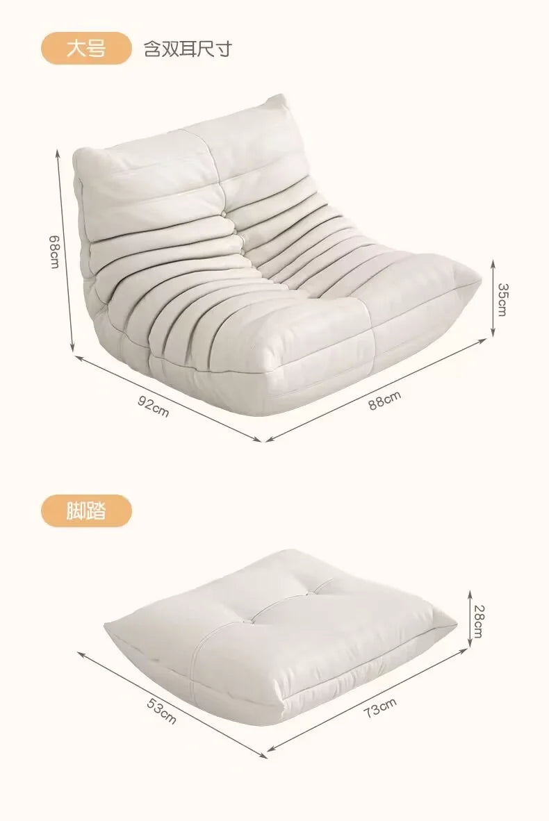 Oil wax caterpillar sofa, fashionable, high-end and atmospheric, luxurious decoration for living room, bedroom, hotel