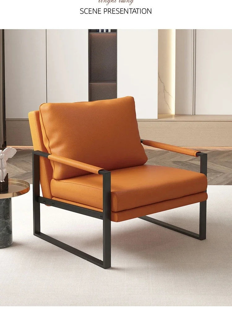 Nordic lazy sofa light luxury sales single wrought iron leisure chair balcony negotiation bedroom living room minimalist sofa