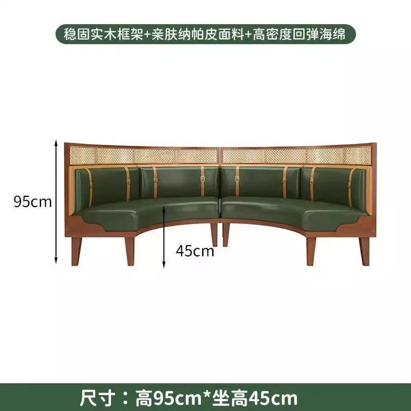 Card seat sofa cafe noodle shop western restaurant table and chair combination commercial