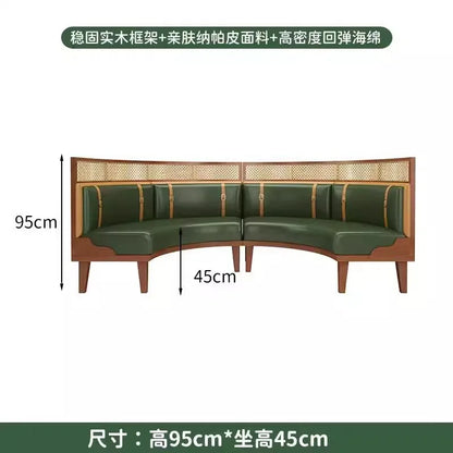 Card seat sofa cafe noodle shop western restaurant table and chair combination commercial