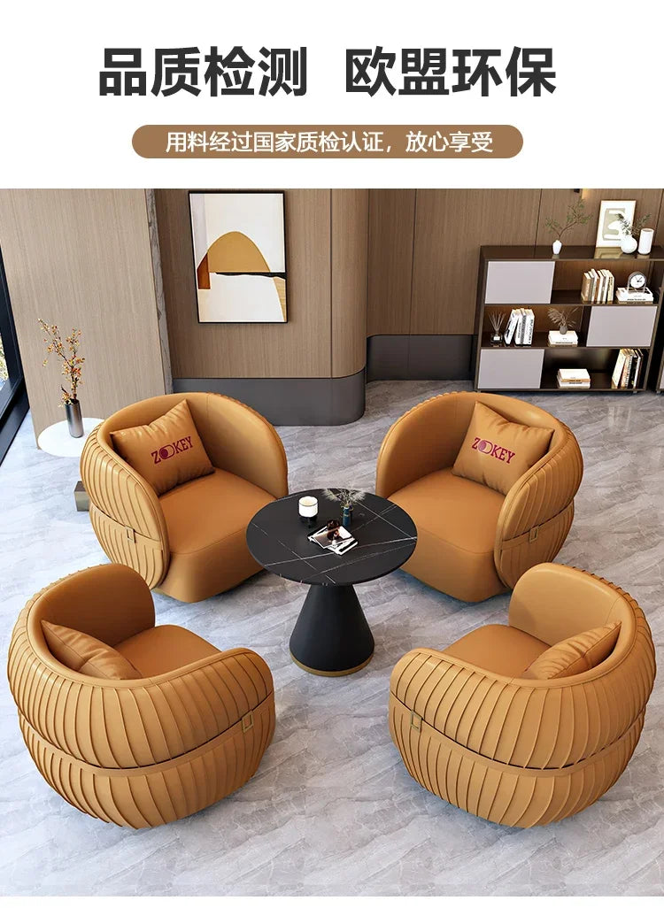 Simple Backrest Chairs for Conference Room Drawers Modern Wooden Luxury Nordic Salon Designer Lounge Back Office Furniture
