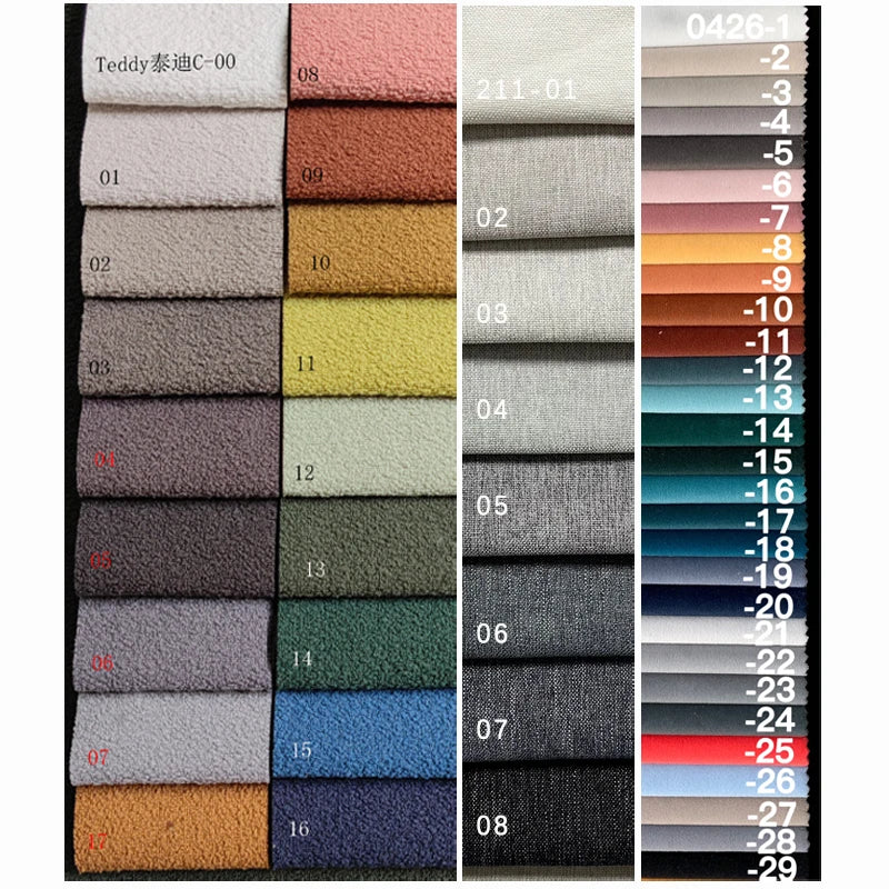 &Modern Villa Living Room Single Three Person Sofa Set Household Beige Lamb Fabric Cashew Nut Arc Creative Sofa