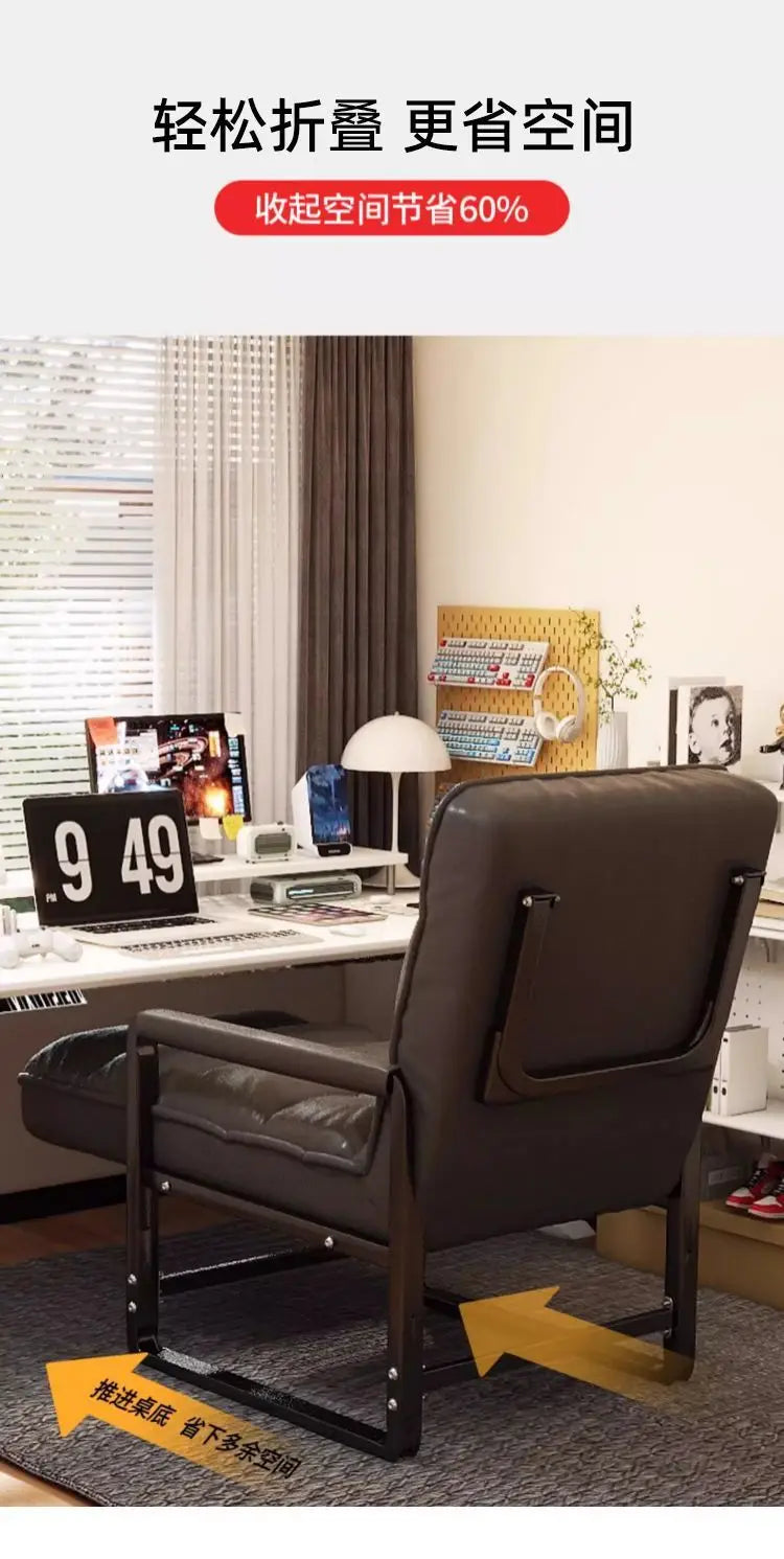 Foldable Recliner Armchair Living Room Chair Nap Lounge Chair Office Sofa Chair Comfortable Ergonomic Adjustable Furniture