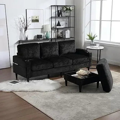 #For L-Shaped Modular Sectional Sofa, 3-Seater Comfy Cloud Couch with Ottoman/Chaise & 5 Pillows for Living Room Bedroom&