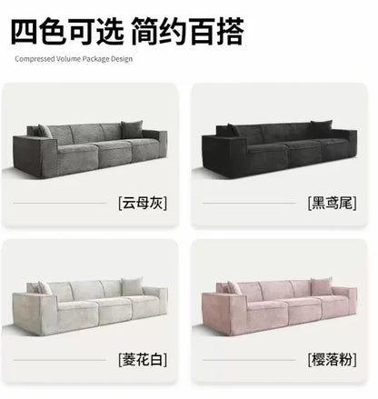 Modern Luxury Living Room Sofa Sectional Set Furniture l Shape 2 3 Seater Corduroy Compression Vacuum Packed Home pink Designer