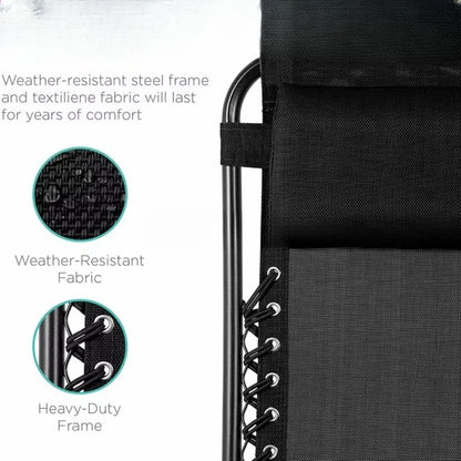 Zero gravity lounge chair outdoor beach pool garden folding chair