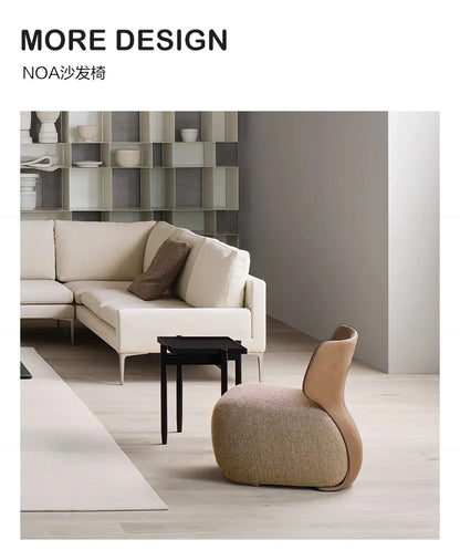 Luxury Fabric Living Room Chair Coffee Shop Living Room Lounges Chair Bedroom Sofa Furniture Low Stool Balcony Leisure Chair t