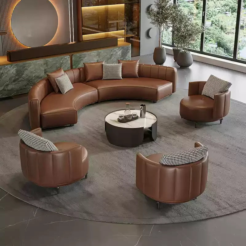 lobby curved sofa light luxury sales office negotiation beauty salon club reception lounge area sofa combination