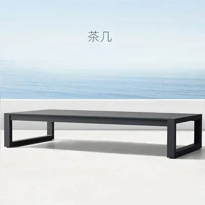 Four Piece Set Outdoor Aluminum Alloy Sofa Terrace Garden Bar Waterproof Sofa Furniture Set outdoor furniture sectional sofa