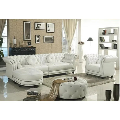 White leather sofa set furniture leather living room sofa