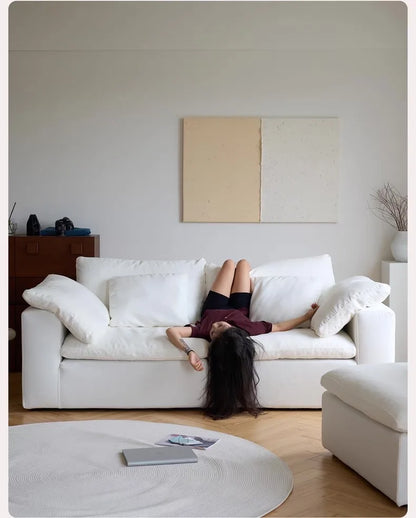 Vacuum compression cloud sofa lazy chenille fabric small apartment living room free combination module sofa furniture