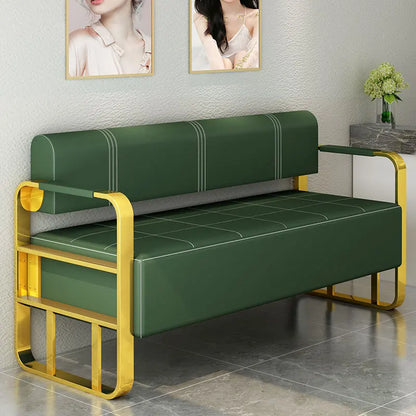 Gold Modern Luxury Wrought Iron Waiting Chair Hair Salon Barber Shop Dining Room Furniture