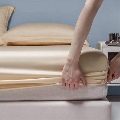 Premium 4/6pcs Egyptian Cotton Bed Sheet Set Soft Long Staple Cotton Bedding Set Luxury Silky Fitted Sheet Flat Sheet Pillowcase