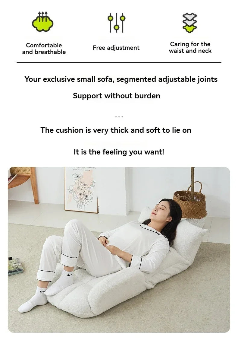 Cloud roll folding lazy sofa tatami backrest bay window lounge chair living room bedroom balcony floor internet famous sofa