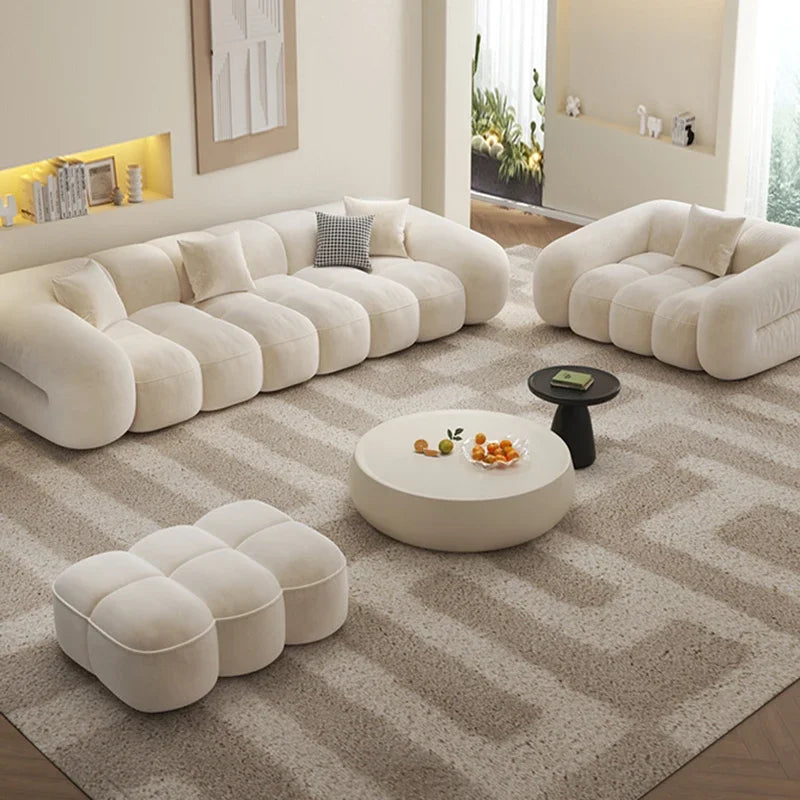 Designer Luxury Living Room Sofas House Nordic Family Elegant Relaxing Sofa Economic Apartment Minimalist Divano Hotel Furniture