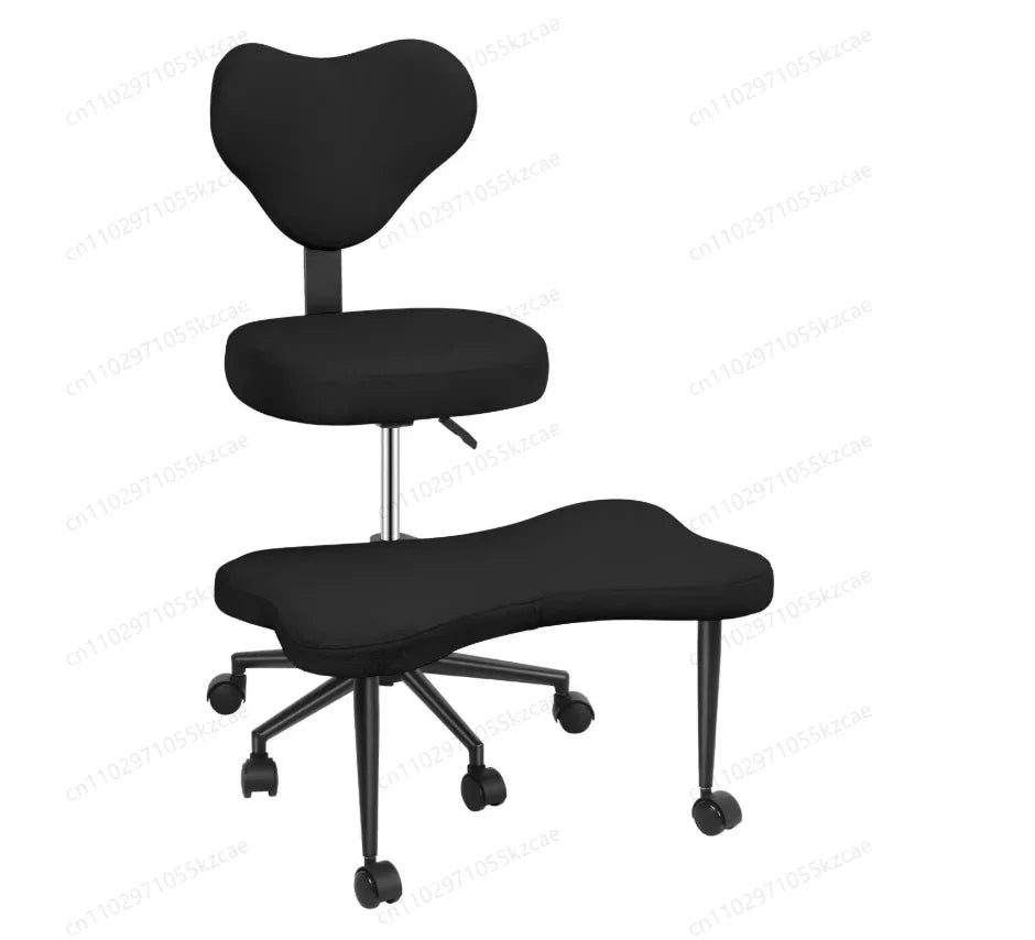 Cross Leg Chair - Meditation Chair with Wheels, ADHD Chair, Height Adjustable Seat, Adjustable Footstool