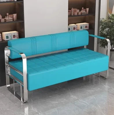 Same light luxury lounge chair, hair salon, nail salon, light luxury stainless steel sofa , lounge area