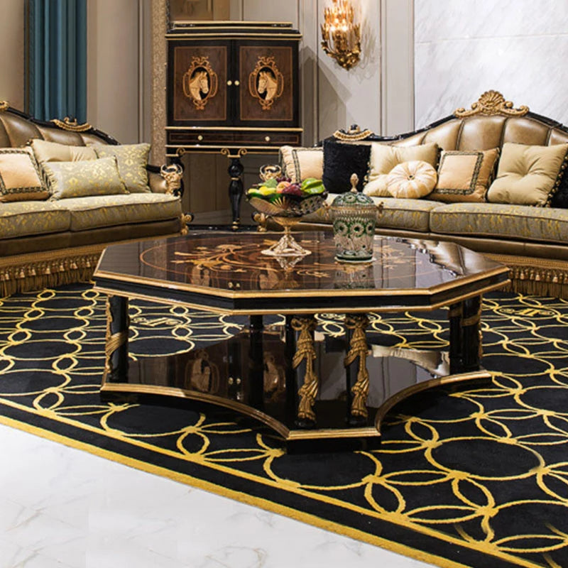 High quality unique central table design living room furniture luxury classical round coffee table