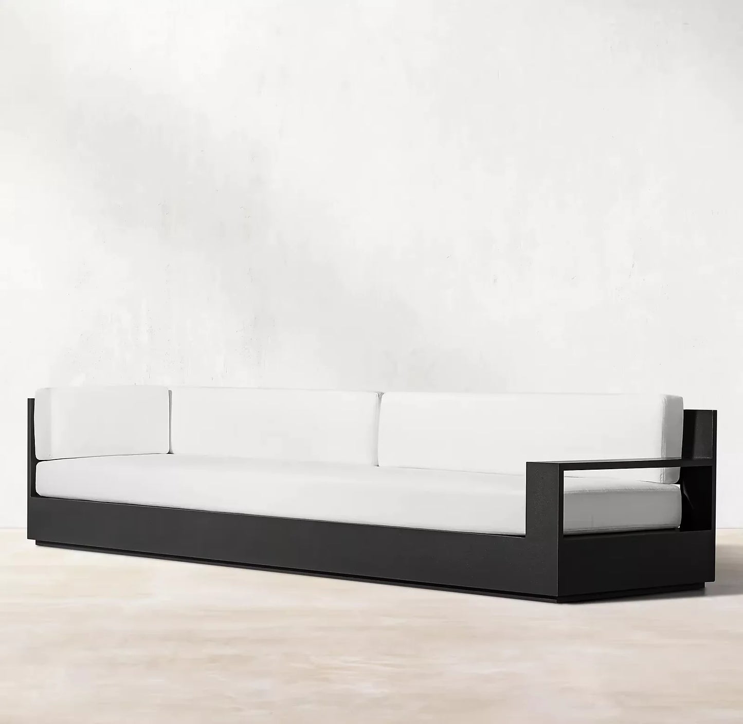 Customized Aluminum Outdoor Garden Sofa Set Popular For Hotels Courtyards Villas Living Rooms Including Sofa Table