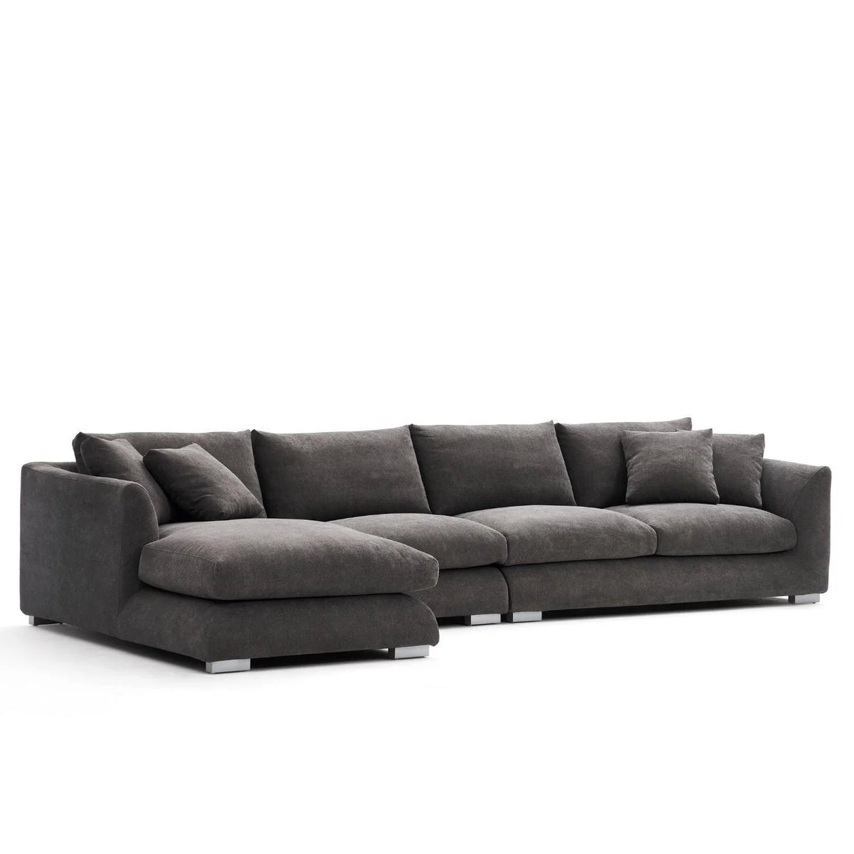 Home Furniture Modern Leisure Soft Feather Sofa L Shape Fabric Modular Living Room Sofa Set Furniture