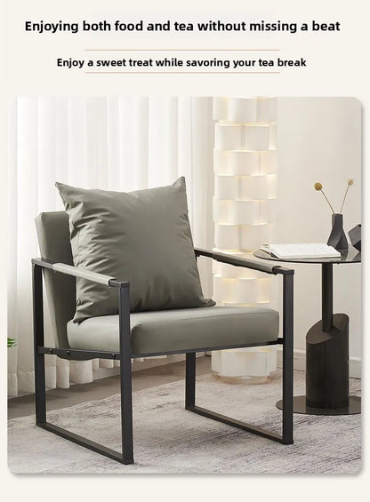 Modern Accent Chair Ergonomic Lounge Chair with Carbon Steel Frame Breathable Comfort for Living Room Bedroom Office Cafe