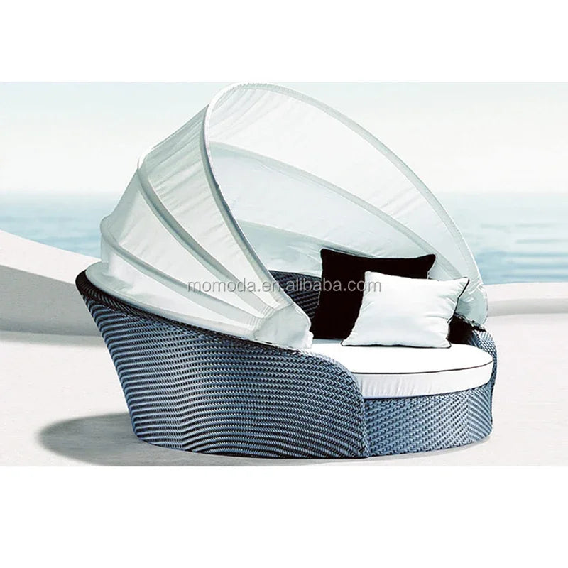 Furniture  pool Garden patio balcony sun bed teak daybed  classic outdoor garden double chaise lounge sofa
