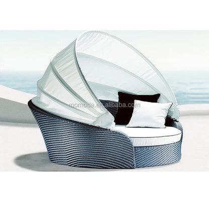 Furniture  pool Garden patio balcony sun bed teak daybed  classic outdoor garden double chaise lounge sofa