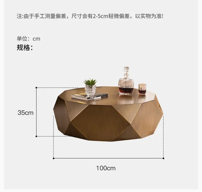 D36Light luxury modern simple living room home new designer special-shaped stainless steel creative coffee table