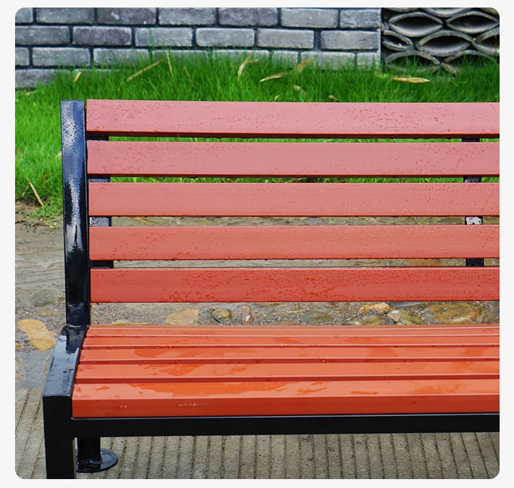 Customized Outdoor Aluminum Park Benches Patio Bench Seat Plastic Wood Long Urben Furniture for Public Area