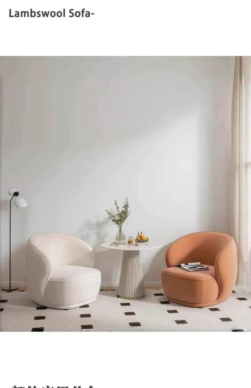 Nordic Chaise Lounge Modern Simple Single Sofa Living Room Small Apartment Beauty Salon Rest Reception Negotiation Leisure Chair