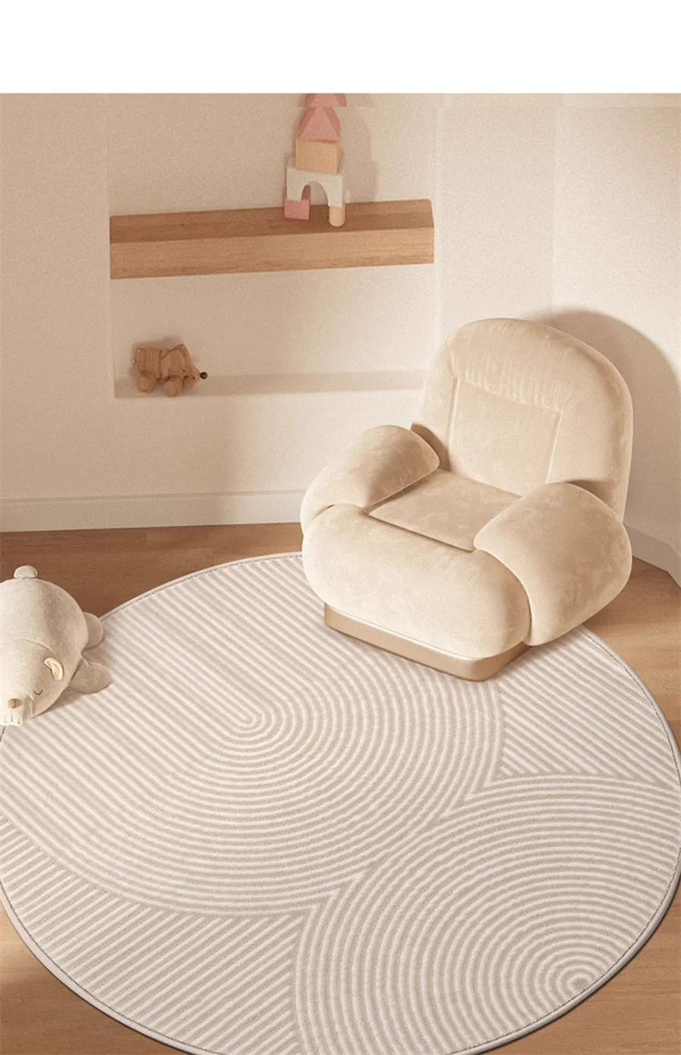F132  Round living room minimalist sofa coffee table blanket premium light luxury cloakroom floor mat bedroom carpet