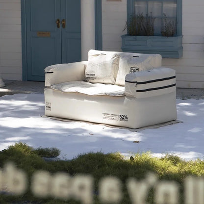 Double and Single Inflatable Sofa with Built-in Air Pump, Comfortable and Portable for Camping and Leisure Home Use