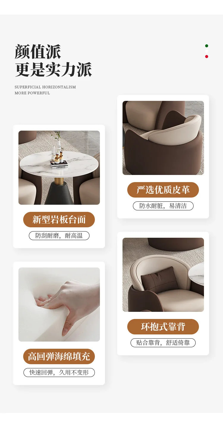 Italian Light Luxury Negotiation Sofa Hotel Lobby Meeting Area Tables And Chairs Sales Office Business Reception Sofa