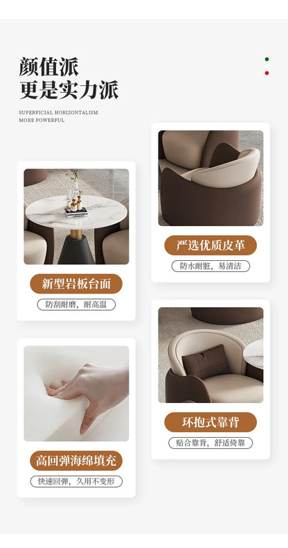 Italian Light Luxury Negotiation Sofa Hotel Lobby Meeting Area Tables And Chairs Sales Office Business Reception Sofa