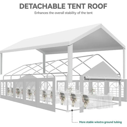 16x32ft Heavy Duty Outdoor Wedding Party Tent Canopy for Events and Gatherings