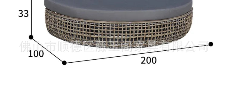 Outdoor Lounger Nordic Style Outdoor Rattan Sofa Bed Resort Pool Leisure Rattan Chair Beach Lounger