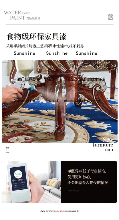 European dining table and chair combination villa household high-end small apartment dining tableT