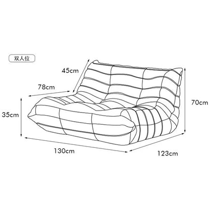 Caterpillar sofa togo modern living room balcony lounge lazy sofa available white lamb wool sofa