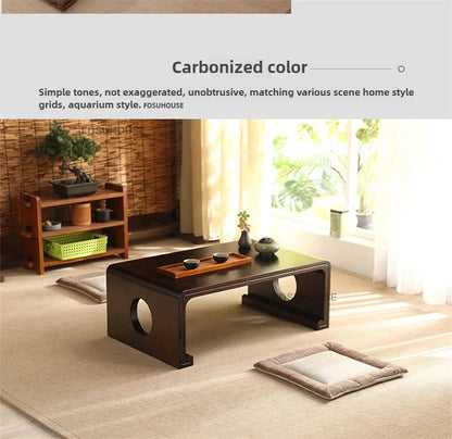 Japanese Solid Wood Coffee Table for Living Room Furniture Sofa Side Table Light Luxury Minimalist Household Window Small Table