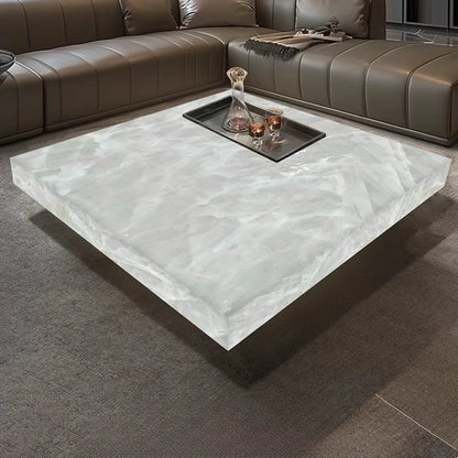 Rectangle Italian Marble Coffee Table Modern Style Luxury Minimalist Unique Coffee Table Living Room Mesa Centro Salon Furniture