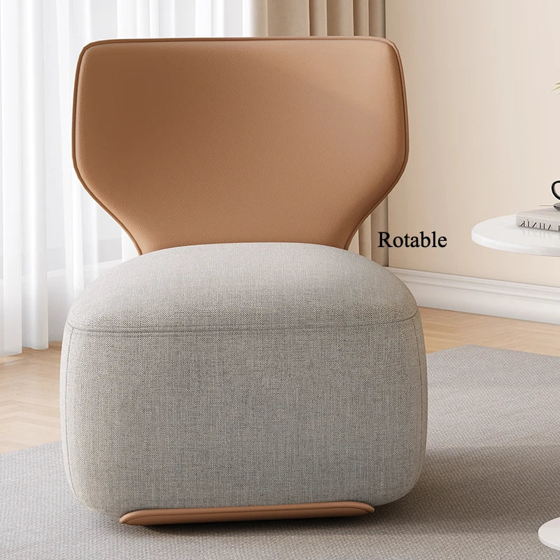 Single Sofa Chair Cream Wind Lazy Sofa Backrest Small Chair Living Room Balcony Leisure Chair Luxury Modern Sofa Furniture