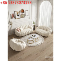 Internet celebrity lazy pumpkin sofa lamb wool tatami single balcony leisure chair rotatable family bedroom chair