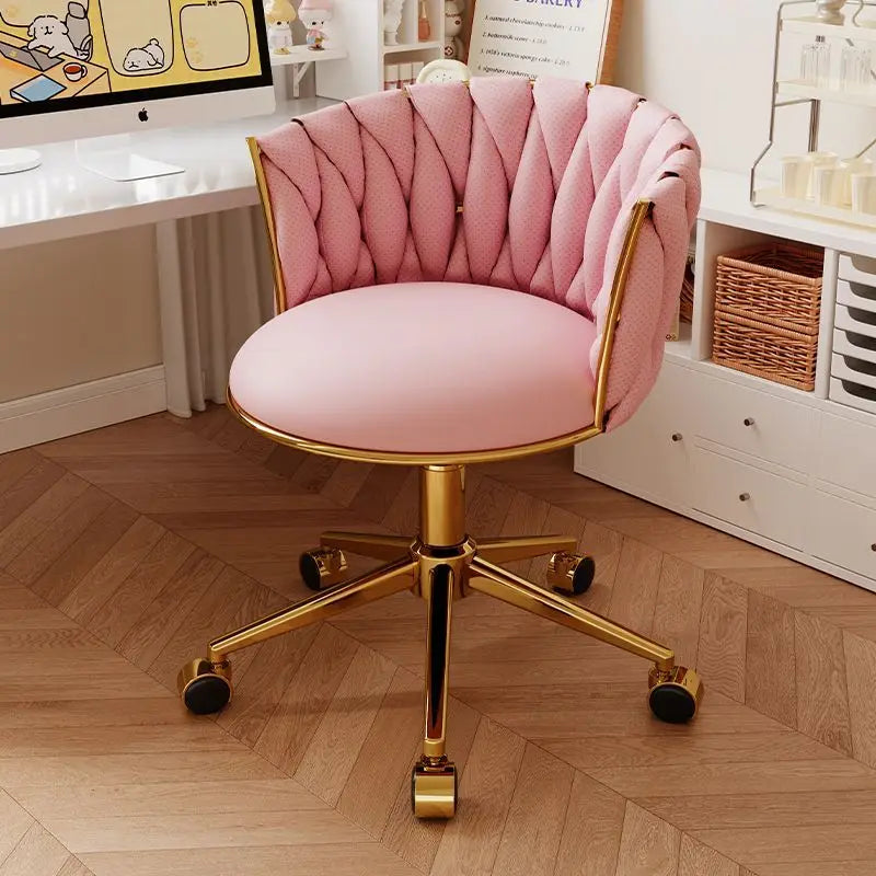 Office Chair, Swivel Desk Chair , Stylish Seating for Home Office, Vanity & Modern Glam Workspace Decor