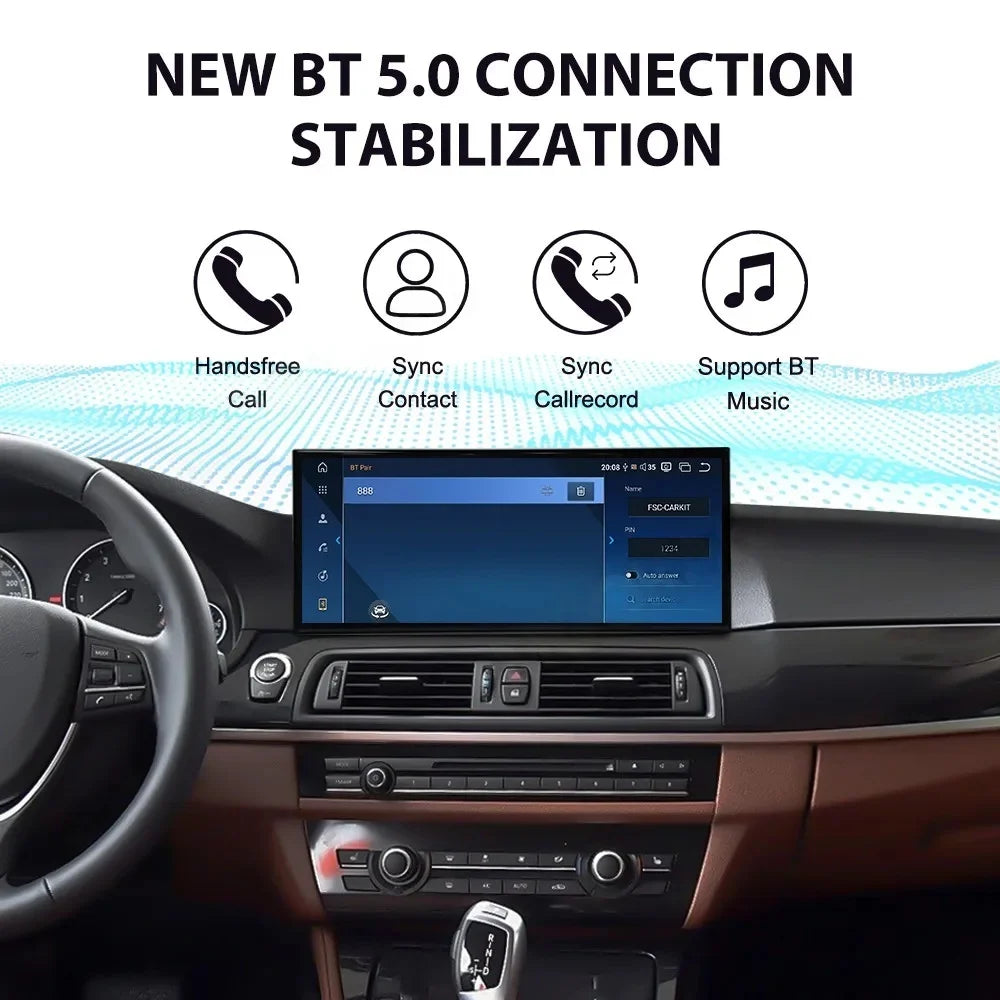 15.8" Qualcomm Android 13 Car Radio For BMW 5 Series GT F07 2011-2017 CIC/NBT Touch Screen Multimedia Player GPS Navigation BT